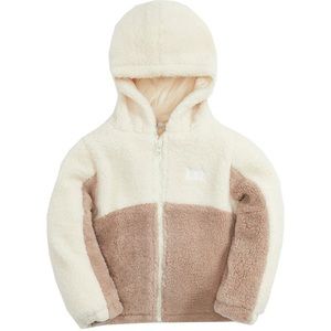 KITH KIDS BABY BLOCKED FAUX SHERPA FULL ZIP - Waffle